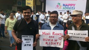 Men rights are human rights echoes on Happy street Kolkata