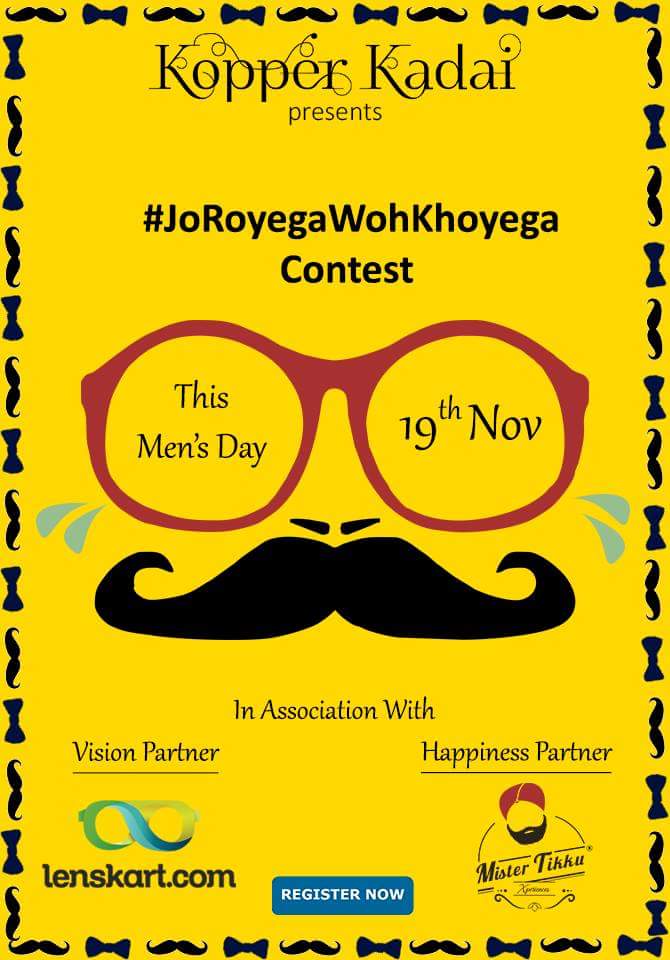 Kopper Kadai Delhi‏ contest for Mens Day