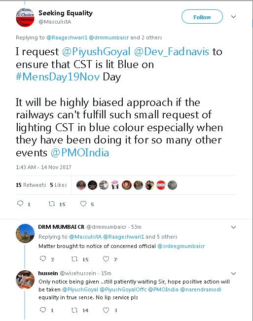 Reply from railways that concerned official have been informed.