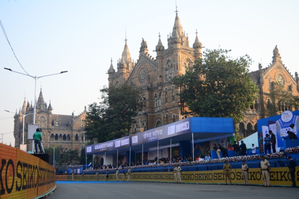 Grand Stand for Tata Mumbai Marathon