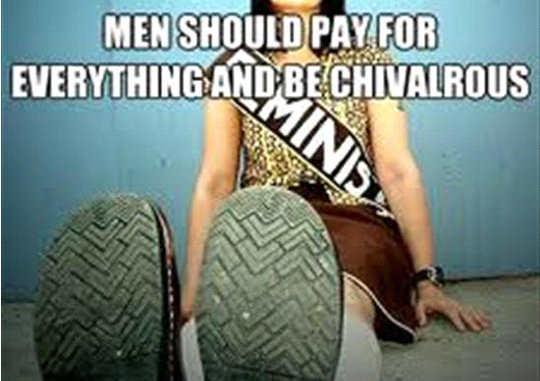 Men should pay for everything and be chivalrous