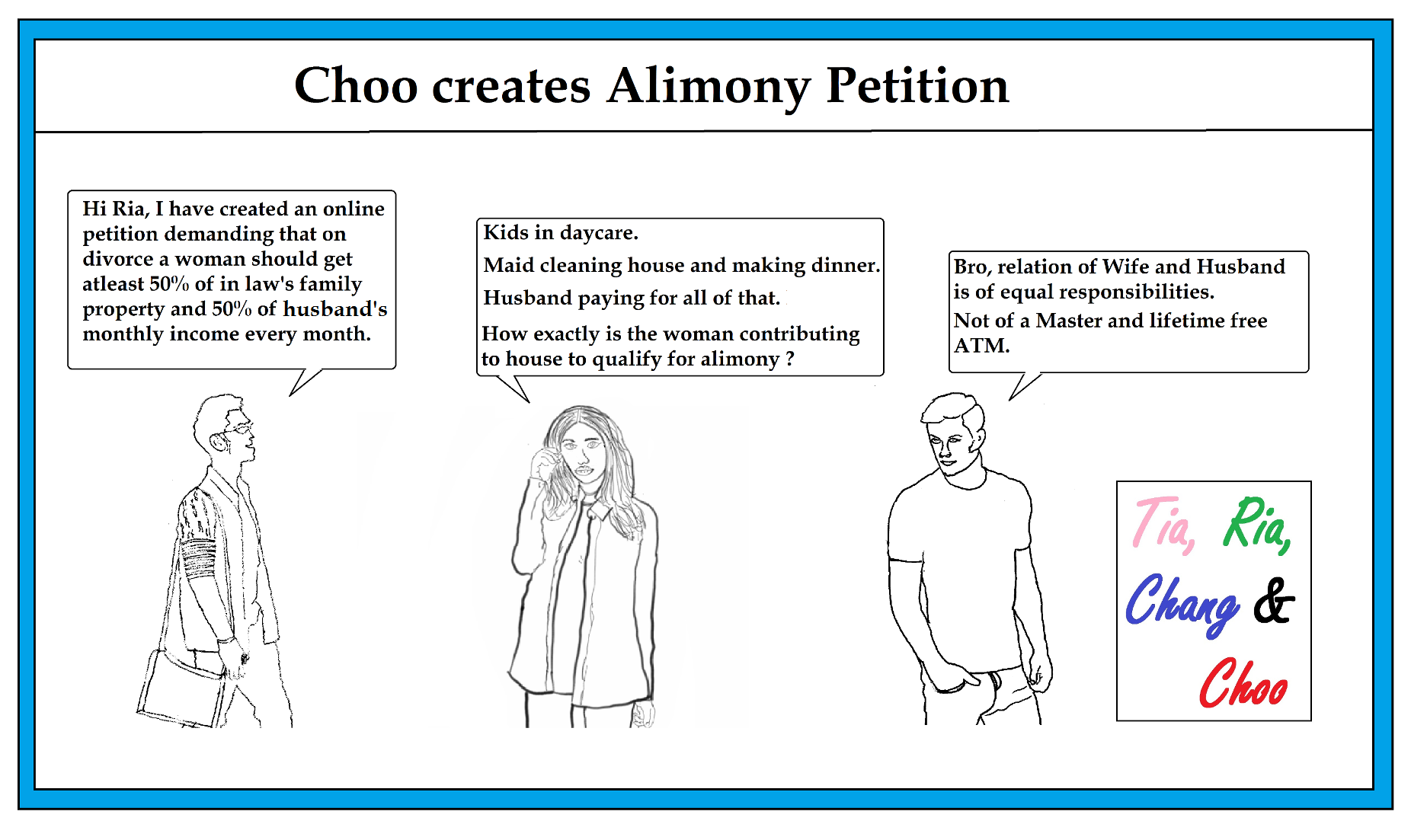 Choo creates Alimony Petition