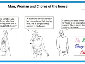 Man Woman and chores of the house