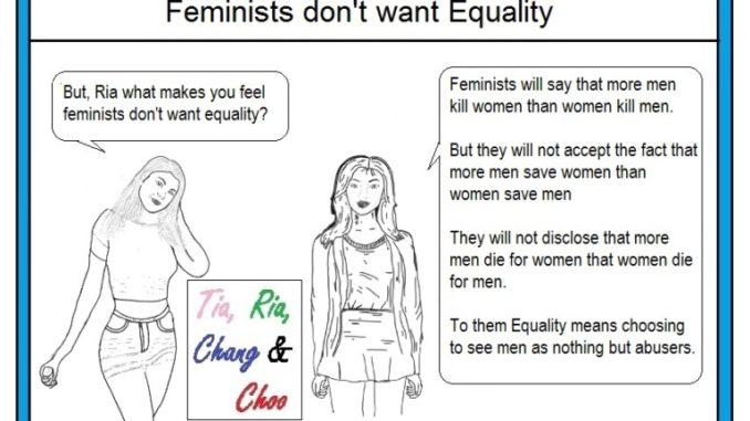 Feminists don't want equality