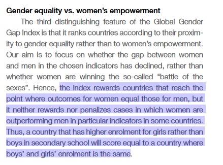 Gender Equality rating system of Global Gender Gap Report 2020